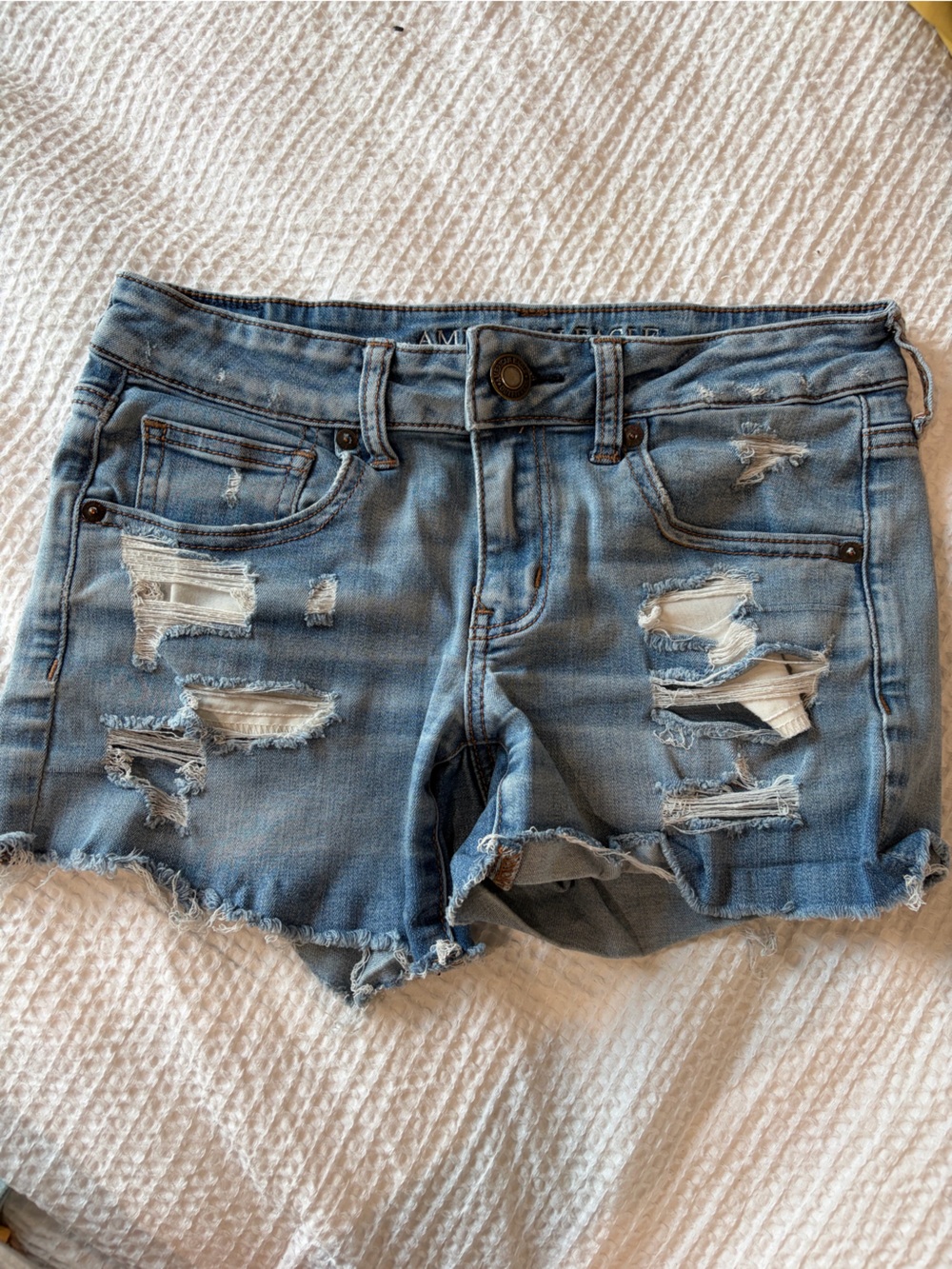 American Eagle Outfitters Light Blue Denim Mini Skirt